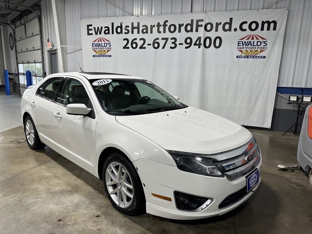 Used 2012 Ford Fusion SEL with VIN 3FAHP0JA7CR174860 for sale in Hartford, WI