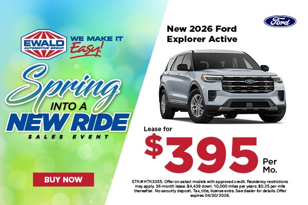 2026 Ford Explorer Active Lease $395 per mo 
