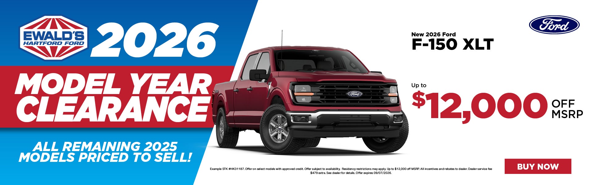 2026 Ford F-150 XLT up to $12,000 off MSRP