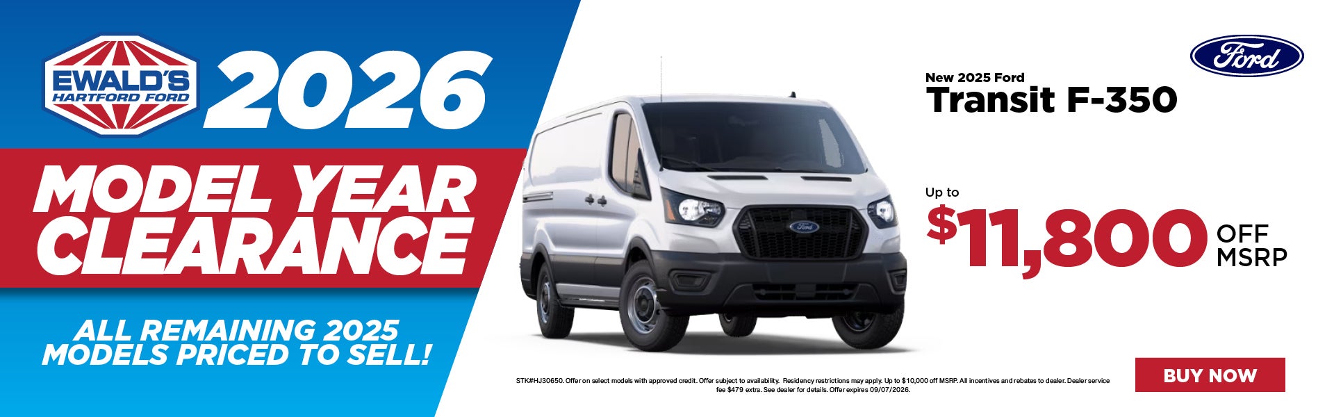 Up to $11,800 off MSRP 2025 Ford F-350 Transit