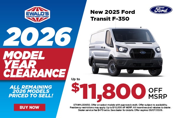 Up to $11,800 off MSRP 2025 Ford F-350 Transit