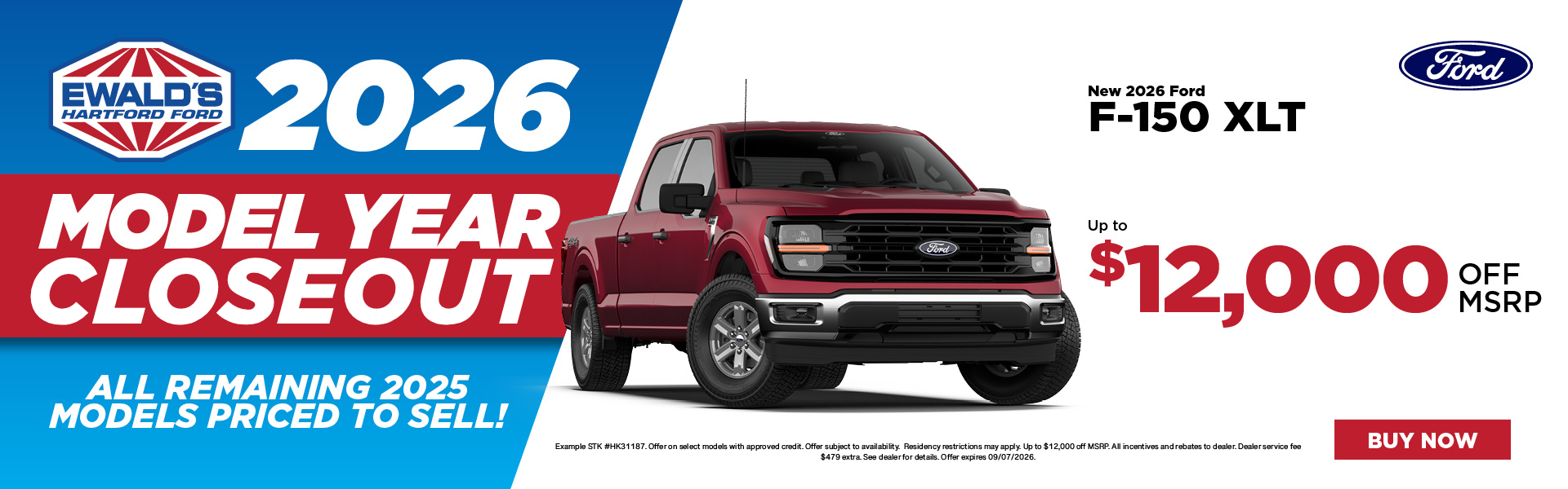 2026 Ford F-150 XLT up to $12,000 off MSRP