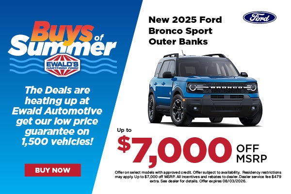 2025 Ford Bronco Sport Outer Banks up to $7,000 off MSRP