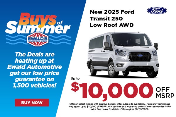 2025 Ford Transit 250 up to $10,000 off MSRP