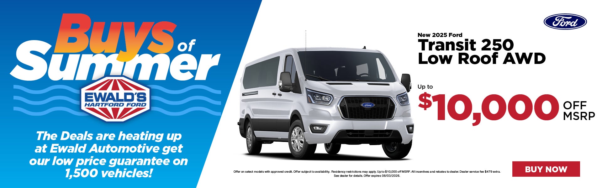 2025 Ford Transit 250 up to $10,000 off MSRP