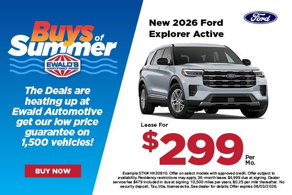 2026 Ford Explorer Active Lease $299