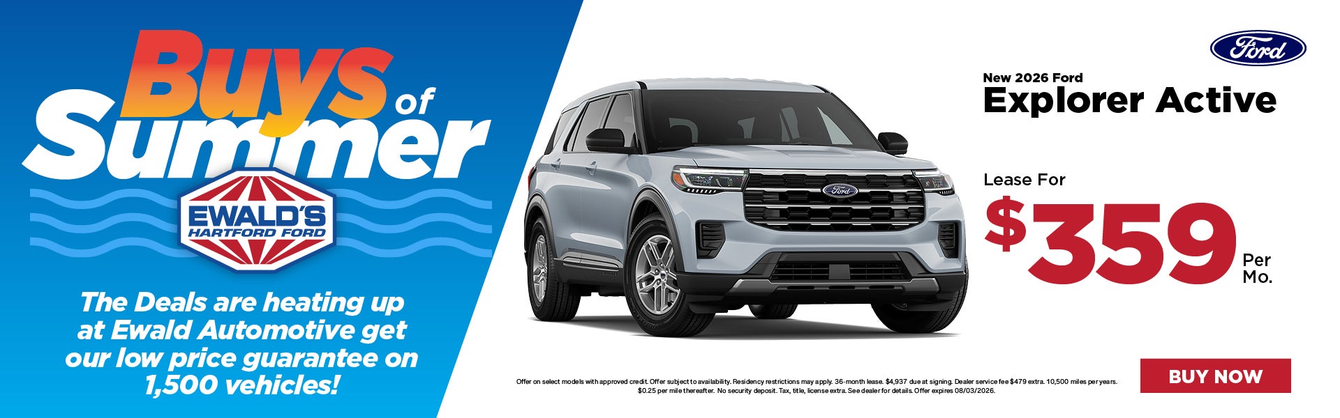 2026 Ford Explorer Active Lease $359 