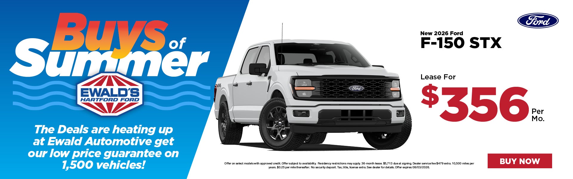 2026 Ford F-150 STX Lease $356 