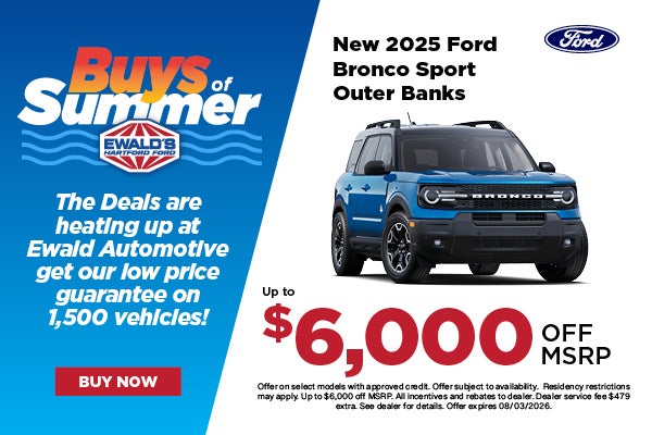2025 Ford Bronco Sport Outer Banks up to $6,000 off MSRP