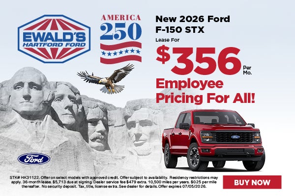 2026 Ford F-150 STX Lease $356- Employee Pricing 
