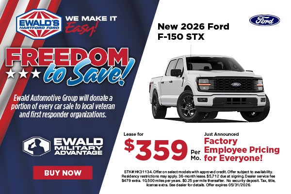 2026 Ford F-150 STX Lease $359, Employee Pricing