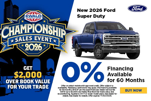 2026 Ford Super Duty 0% APR for 60 months