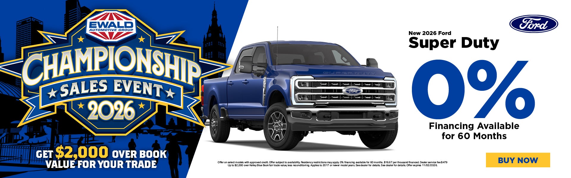 2026 Ford Super Duty 0% APR for 60 months