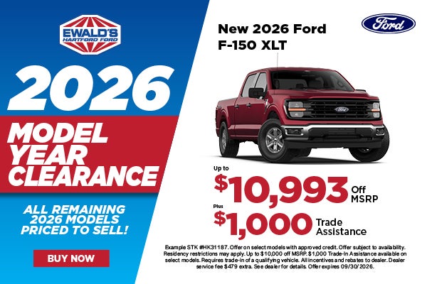 2026 F-150 XLT up to $10,993 off MSRP + $1,000 Trade Assist